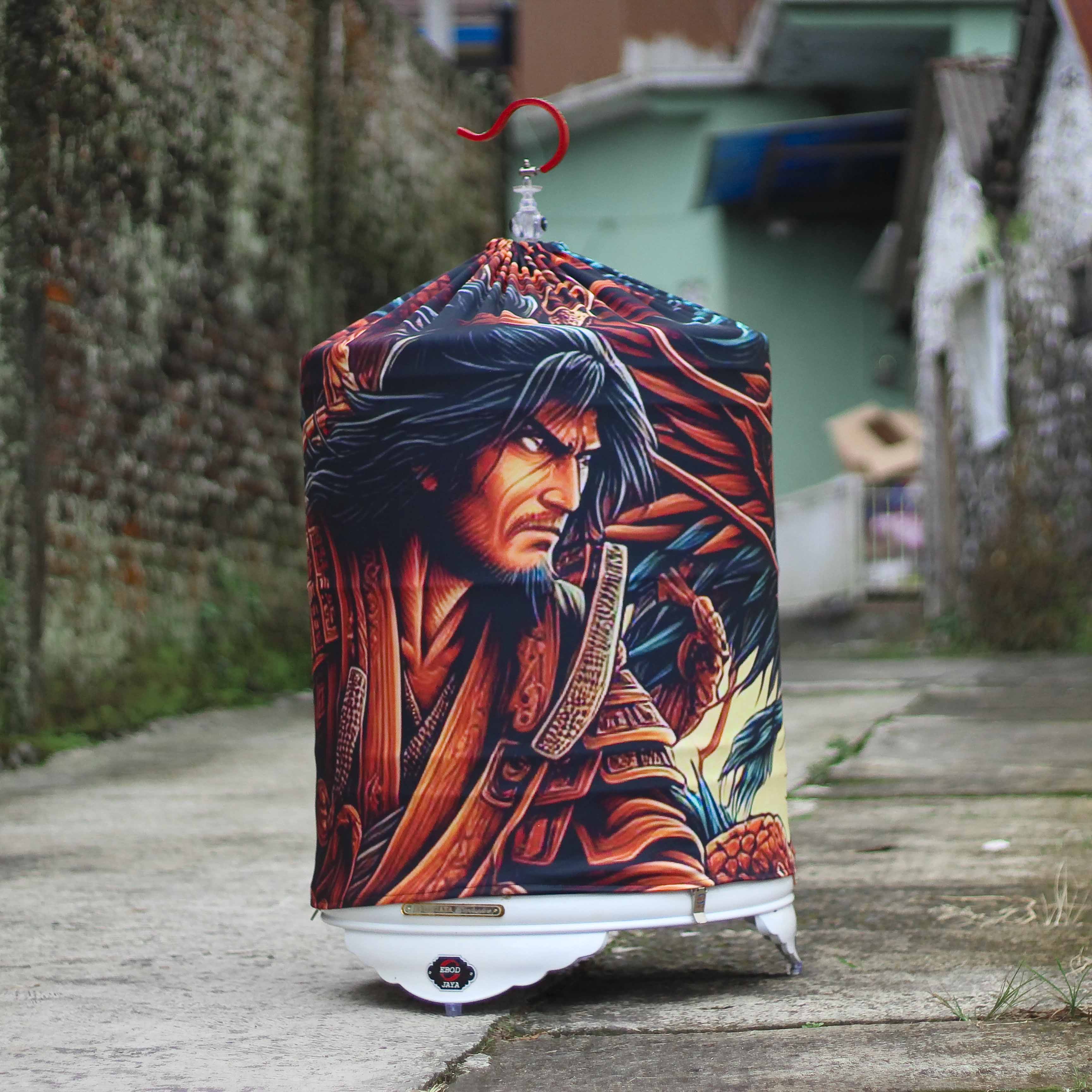 KRODONG SANGKAR KERODONG SANGKAR MURAI BATU NO 2 FULL MOTIF PRINTING SAMURAI DAN NAGA DOUBLE LAYER FULL MOTIF 3