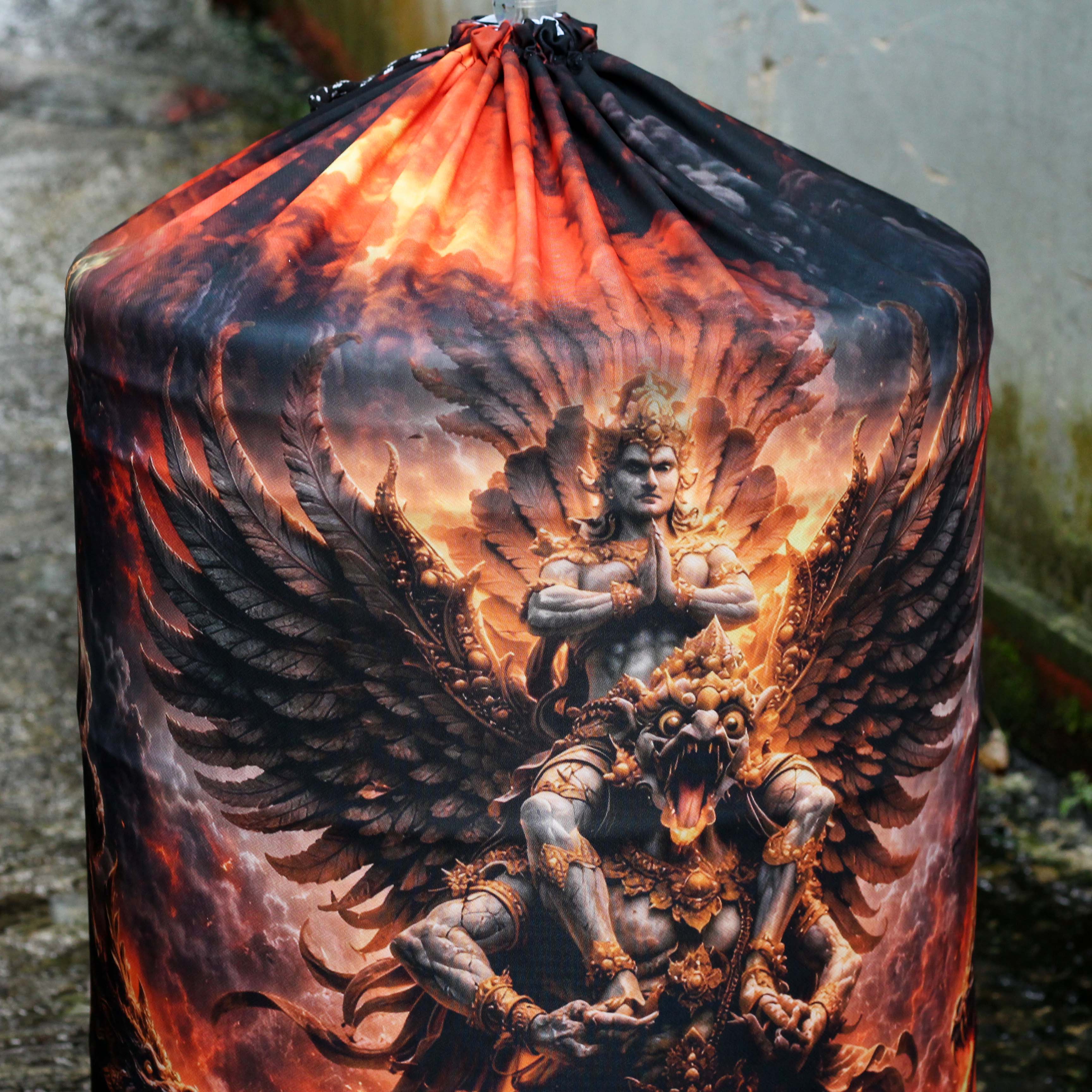 KERODONG SANGKAR MURAI BATU DM 58 FULL PRINTING DOUBLE LAYER MOTIF GARUDA WISNU KENCANA 3