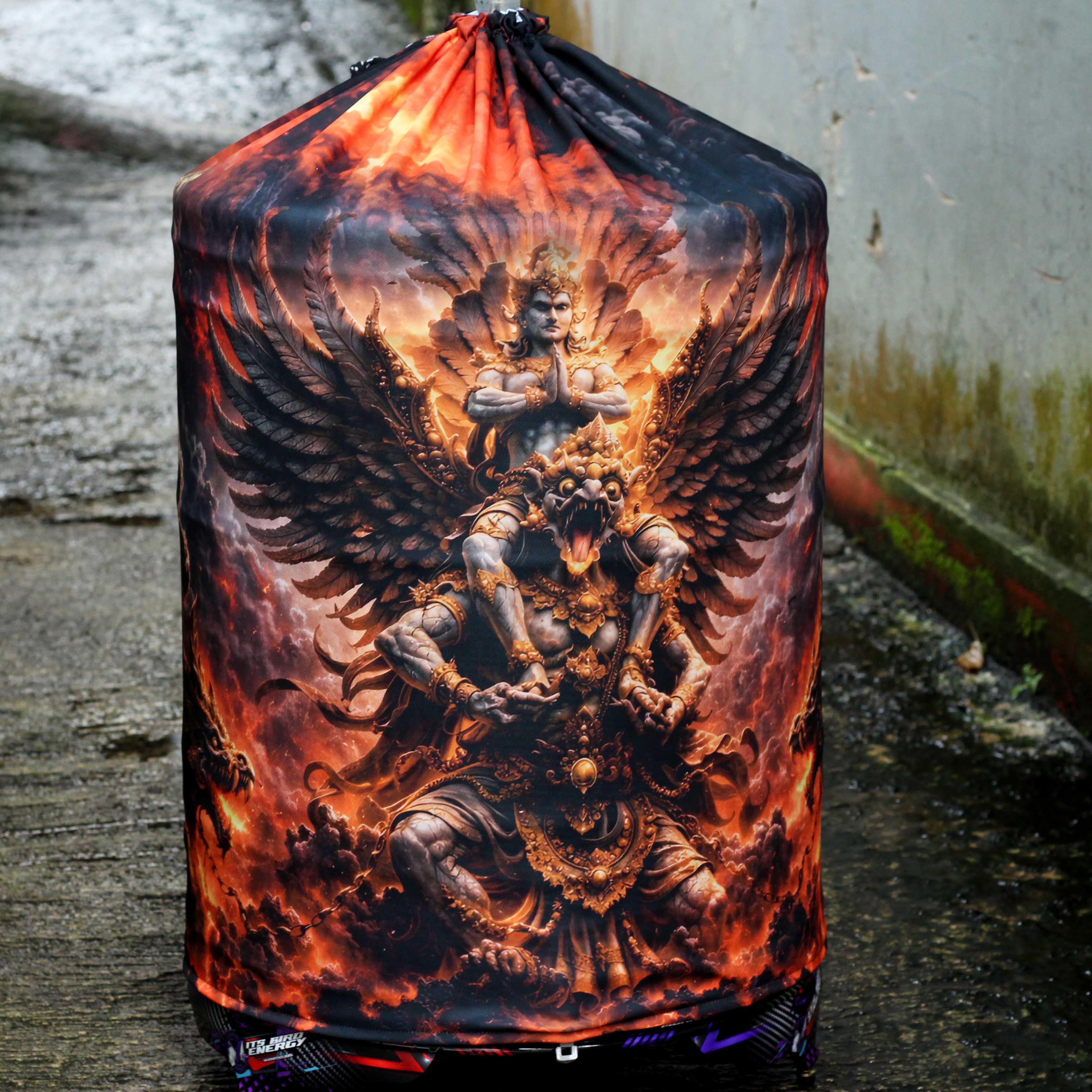 KERODONG SANGKAR MURAI BATU DM 58 FULL PRINTING DOUBLE LAYER MOTIF GARUDA WISNU KENCANA 4
