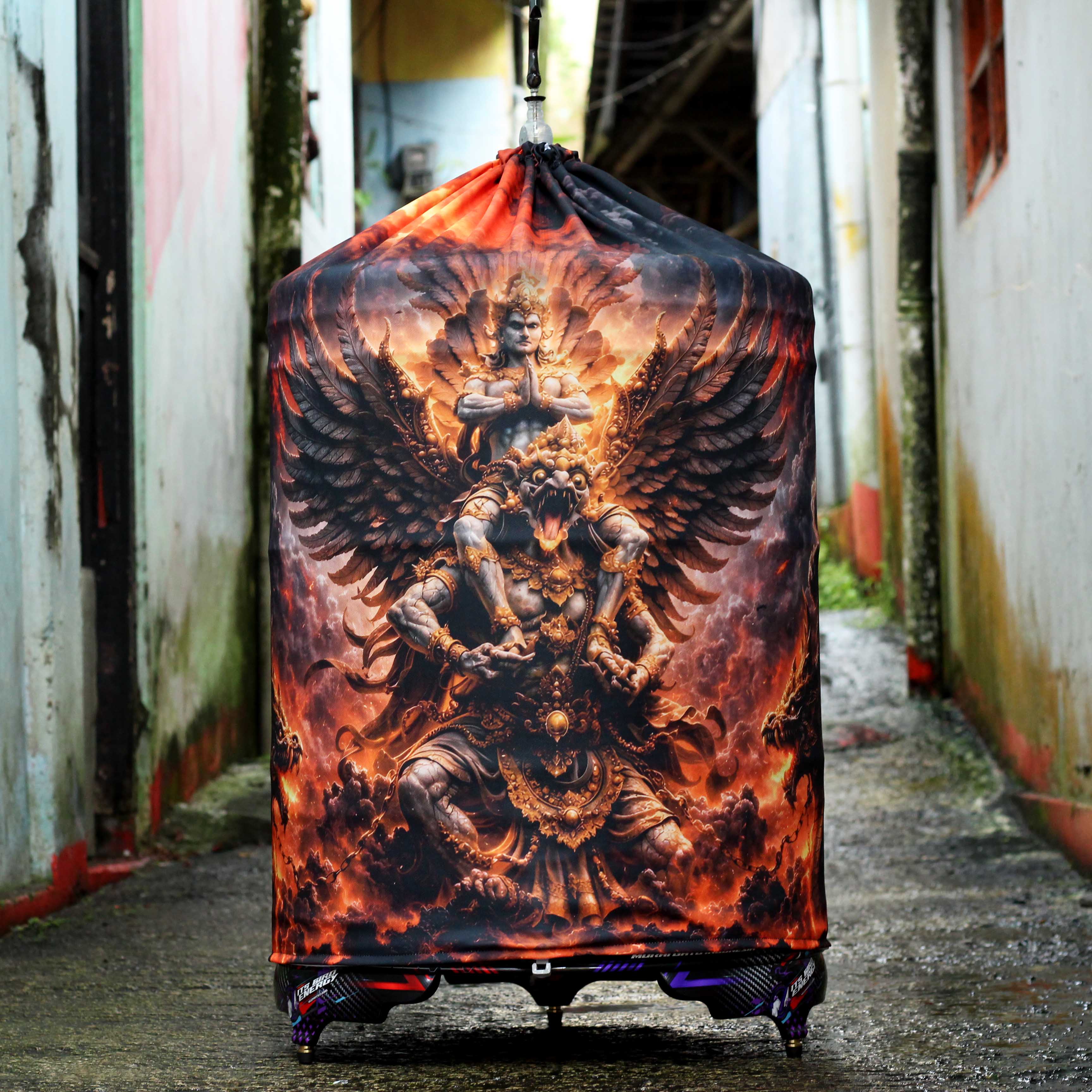 KERODONG SANGKAR MURAI BATU DM 58 FULL PRINTING DOUBLE LAYER MOTIF GARUDA WISNU KENCANA 5