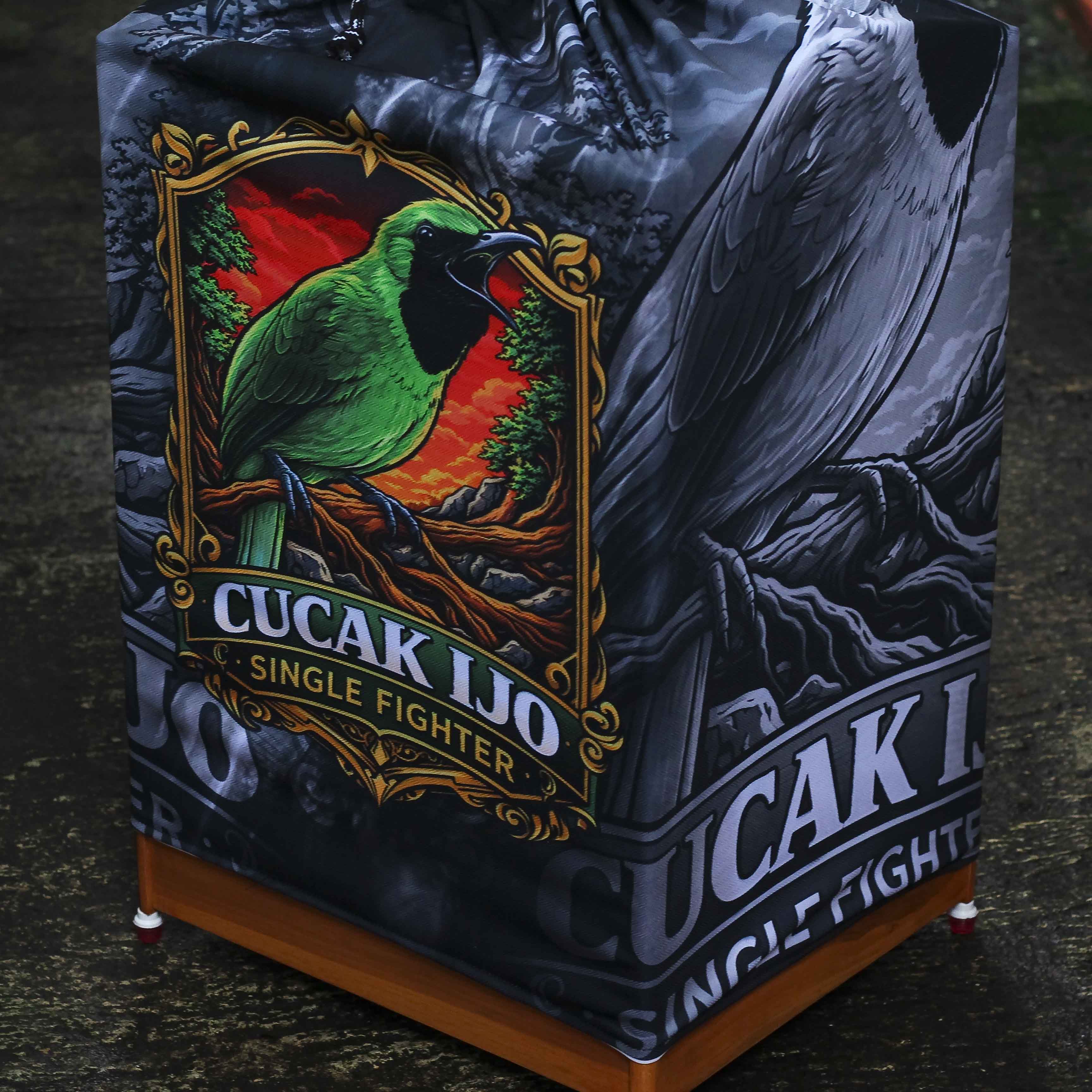 KERODONG FULL PRINTING CUCAK HIJAU DOUBLE LAYER UKURAN KRODONG SANGKAR KOTAK NOMER 2 BAHAN KUALITAS TERJAMIN
