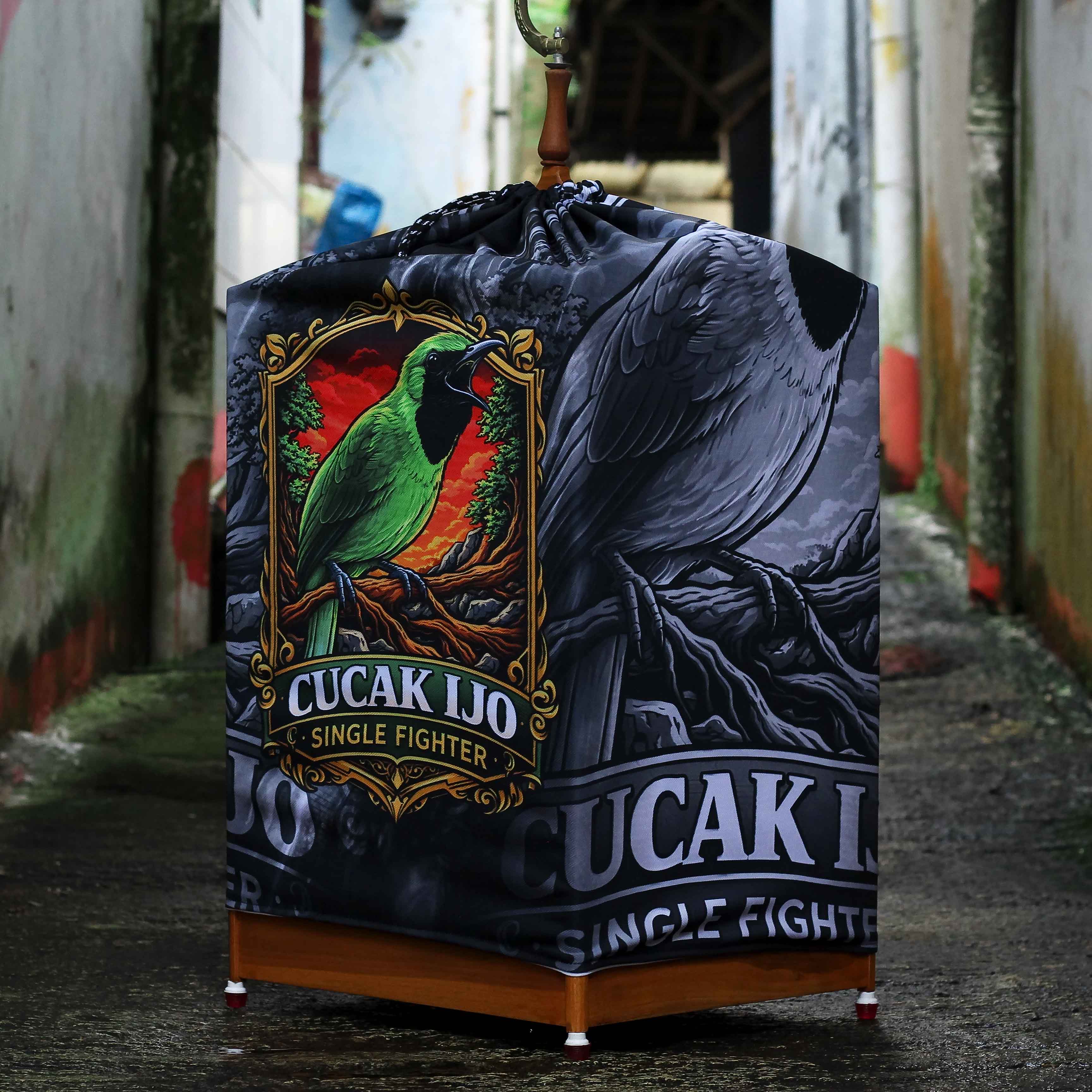 KERODONG FULL PRINTING CUCAK HIJAU DOUBLE LAYER UKURAN KRODONG SANGKAR KOTAK NOMER 2 BAHAN KUALITAS TERJAMIN 3
