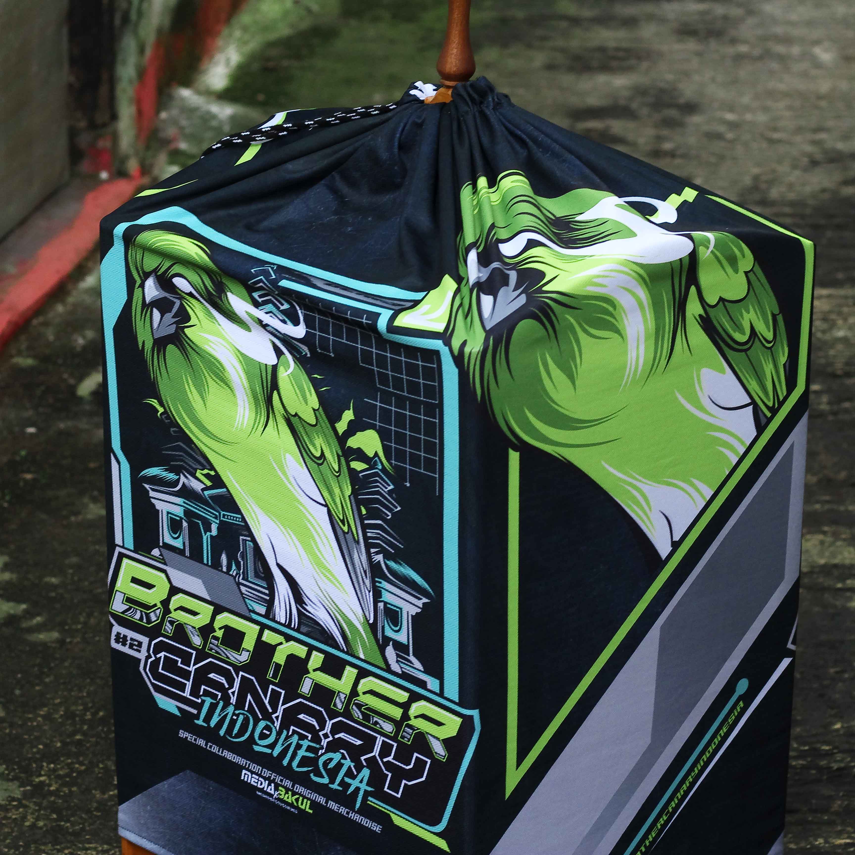 KERODONG FULL PRINTING KENARI SPECIAL BROTHER CANARY INDONESIA UKURAN KRODONG KOTAK NO 2 KAIN DOUBLE LAYER ADEM