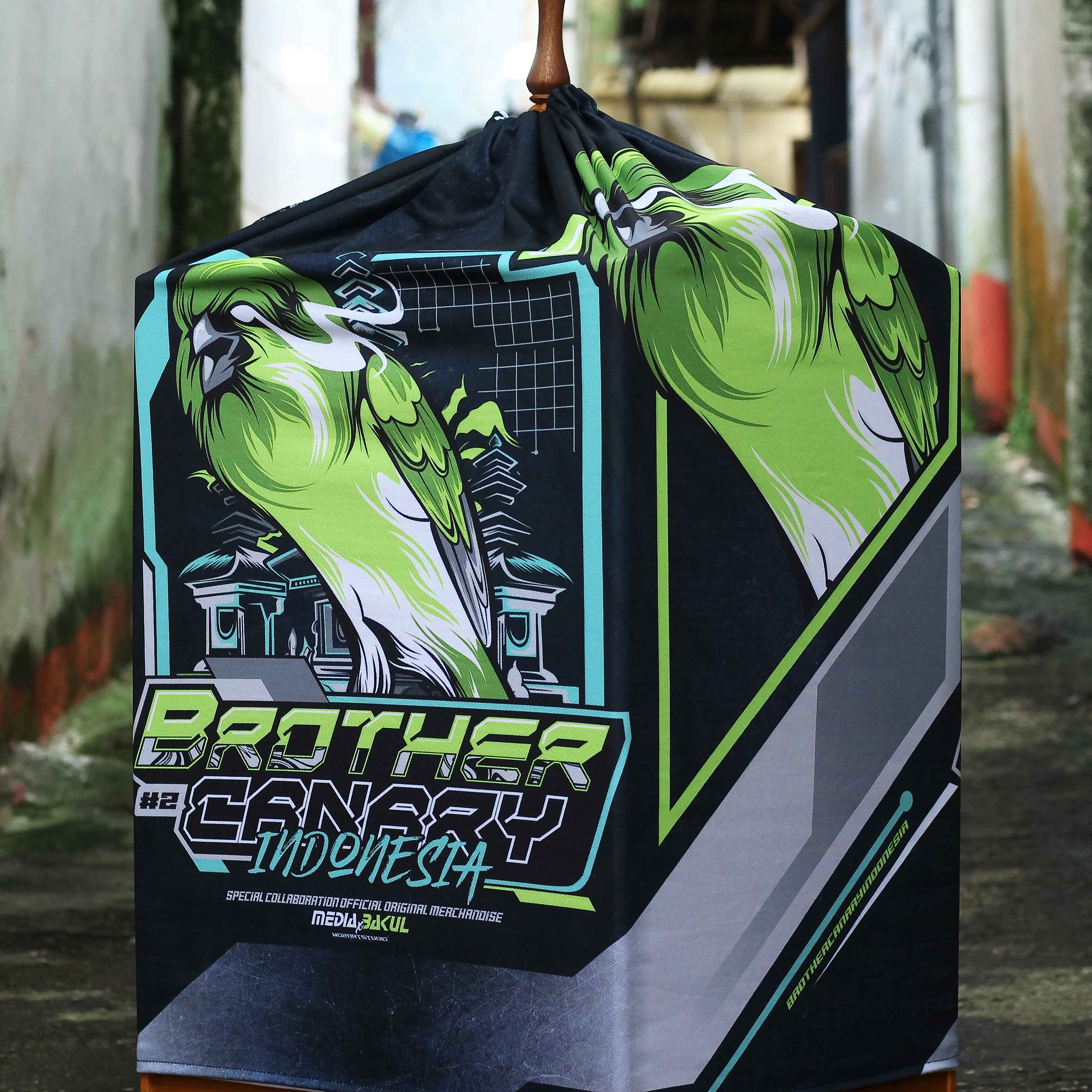 KERODONG FULL PRINTING KENARI SPECIAL BROTHER CANARY INDONESIA UKURAN KRODONG KOTAK NO 2 KAIN DOUBLE LAYER ADEM 2