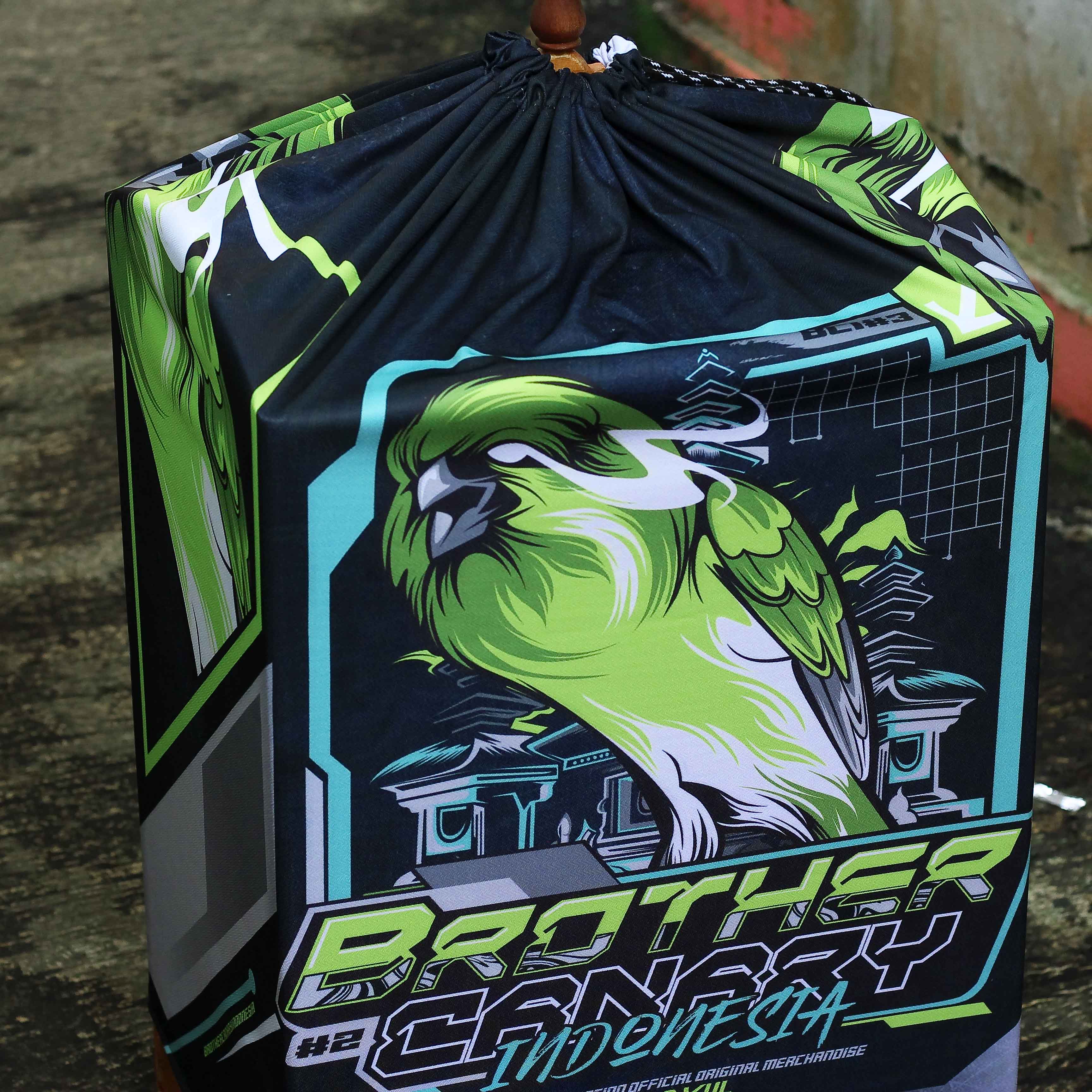 KERODONG FULL PRINTING KENARI SPECIAL BROTHER CANARY INDONESIA UKURAN KRODONG KOTAK NO 2 KAIN DOUBLE LAYER ADEM 3