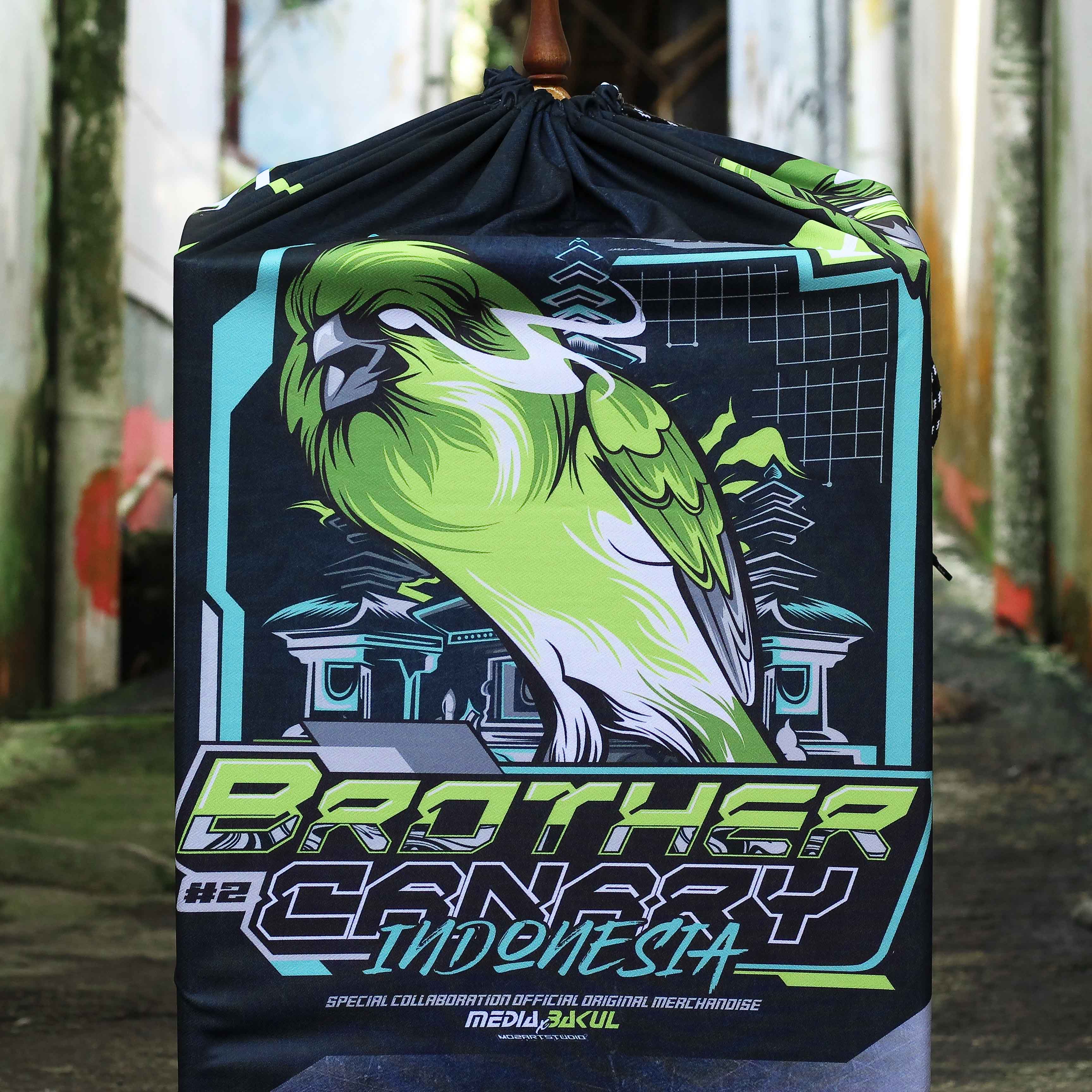 KERODONG FULL PRINTING KENARI SPECIAL BROTHER CANARY INDONESIA UKURAN KRODONG KOTAK NO 2 KAIN DOUBLE LAYER ADEM 4