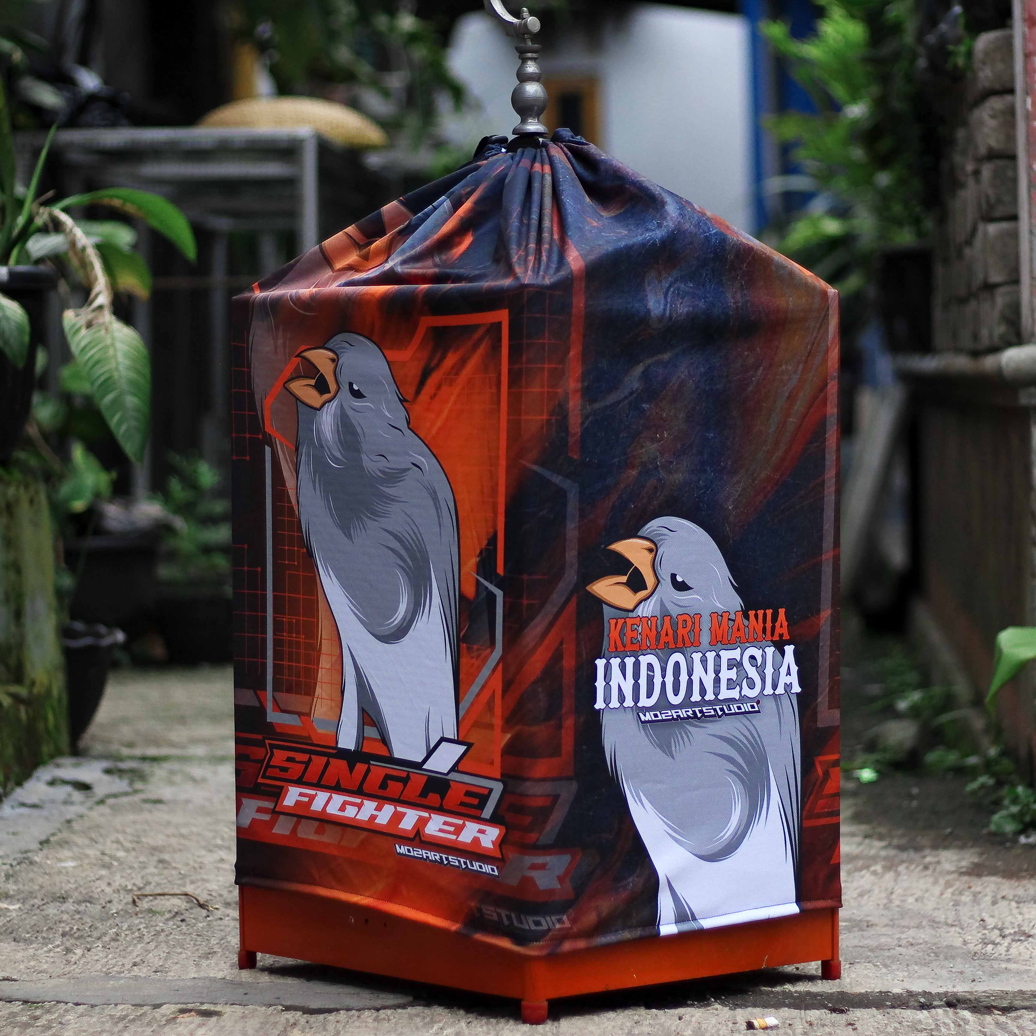 KERODONG KENARI FULL PRINTING UKURAN SANGKAR NO 2 BAHAN TEBAL HALUS ADEM DOUBLE LAYER KRODONG SANGKAR KOTAK NO 2