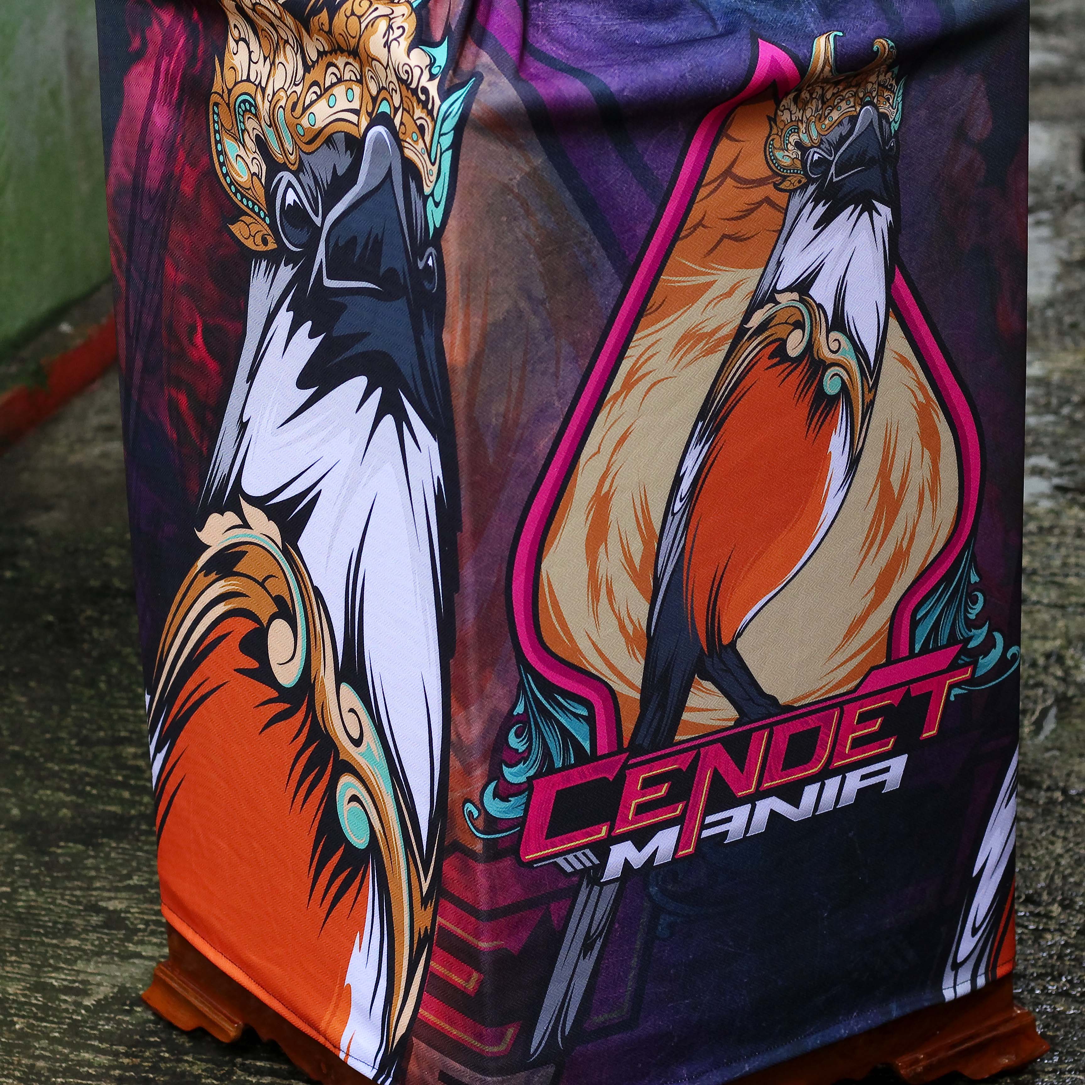 KERODONG CENDET FULL PRINTING DOUBLE LAYER KUALITAS JUARA UKURAN SANGKAR KOHSAN 40 X 40