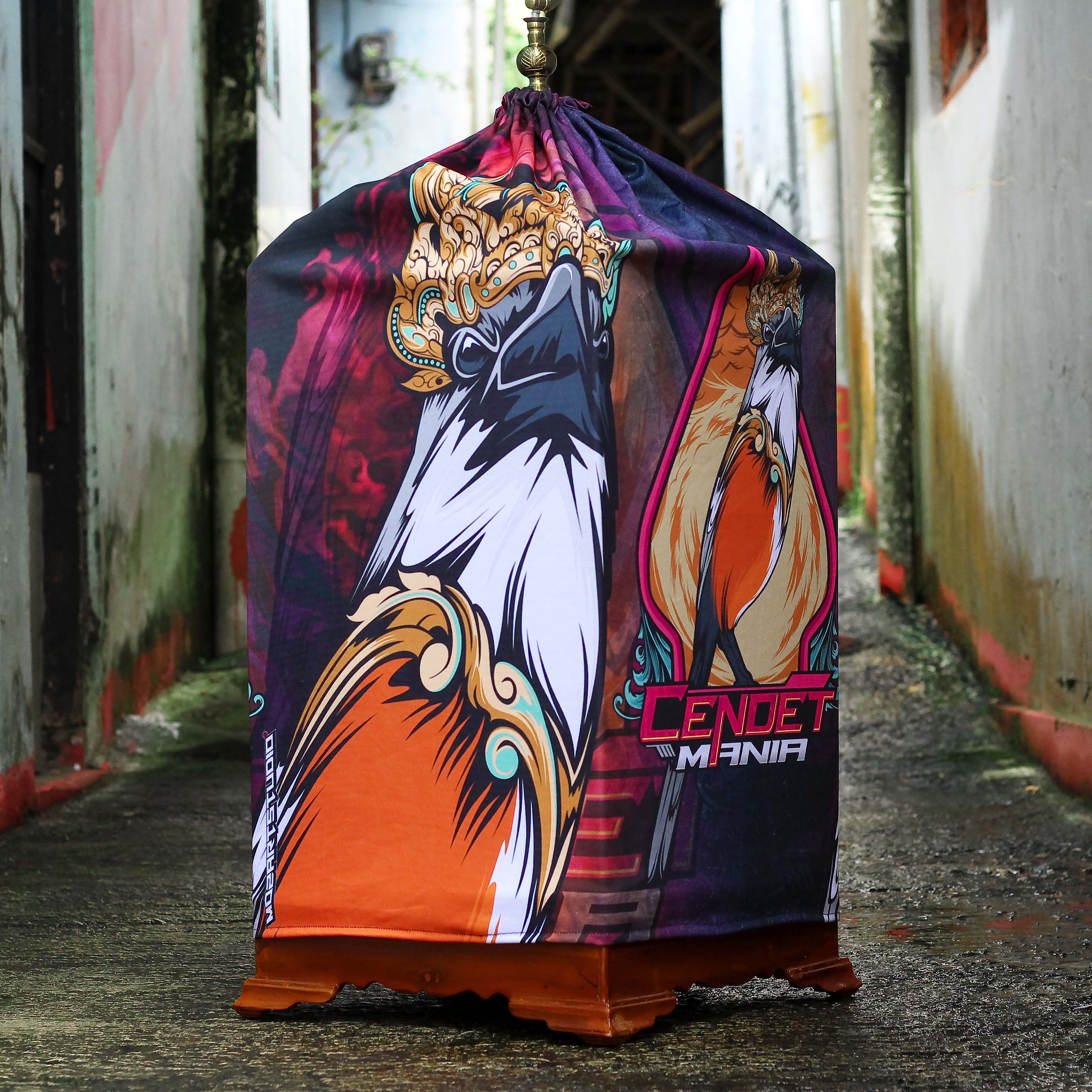 KERODONG CENDET FULL PRINTING DOUBLE LAYER KUALITAS JUARA UKURAN SANGKAR KOHSAN 40 X 40 2