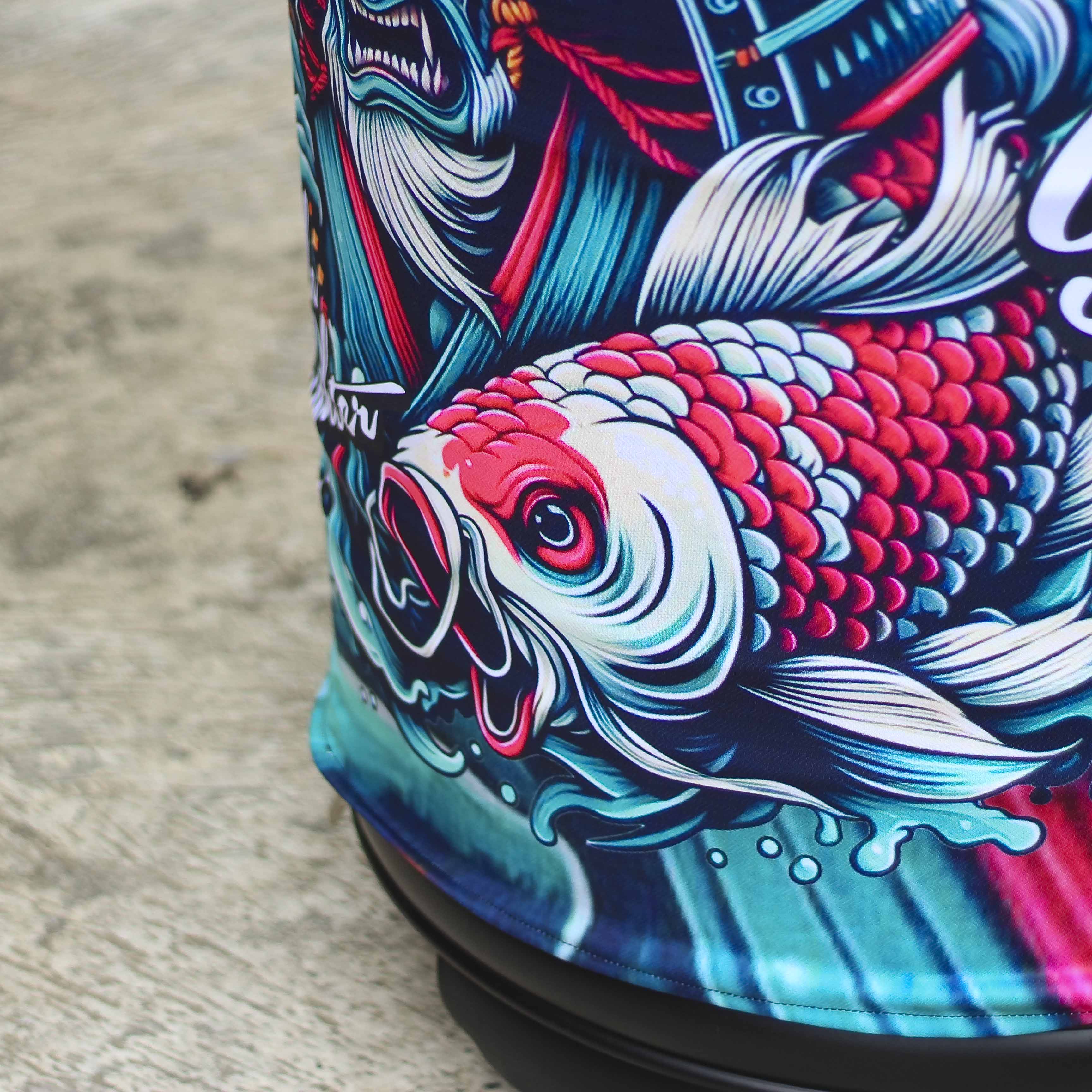 KERODONG SANGKAR UKURAN MURAI BATU NO 2 FULL PRINTING MOTIF SAMURAI DAN IKAN KOI MEWAH DETAIL ISTIMEWA 3