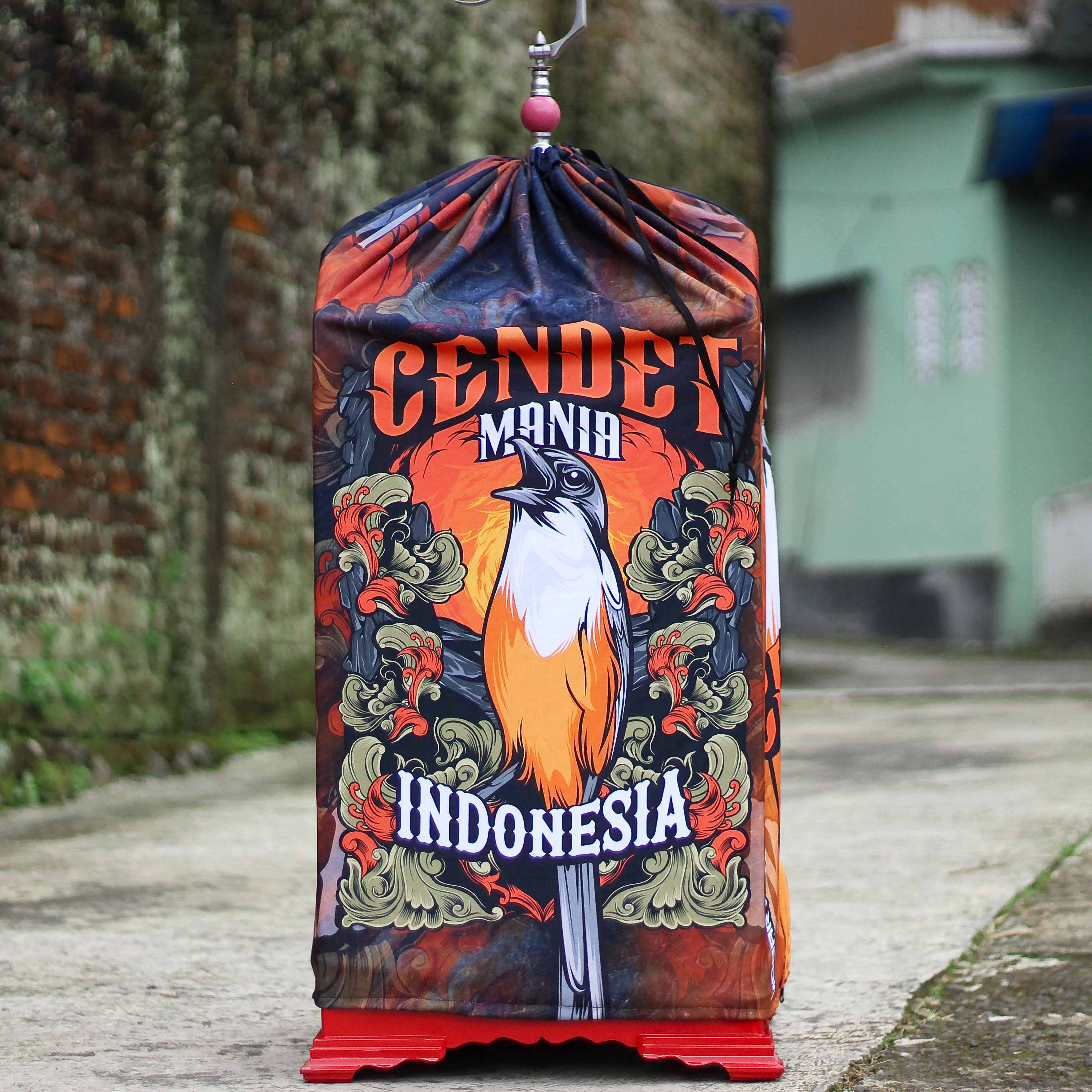 KERODONG SANGKAR FULL PRINTING UKURAN SANGKAR KOHSAN 40 X 40 MOTIF CENDET MANIA INDONESIA DOUBLE LAYER TEBAL 2