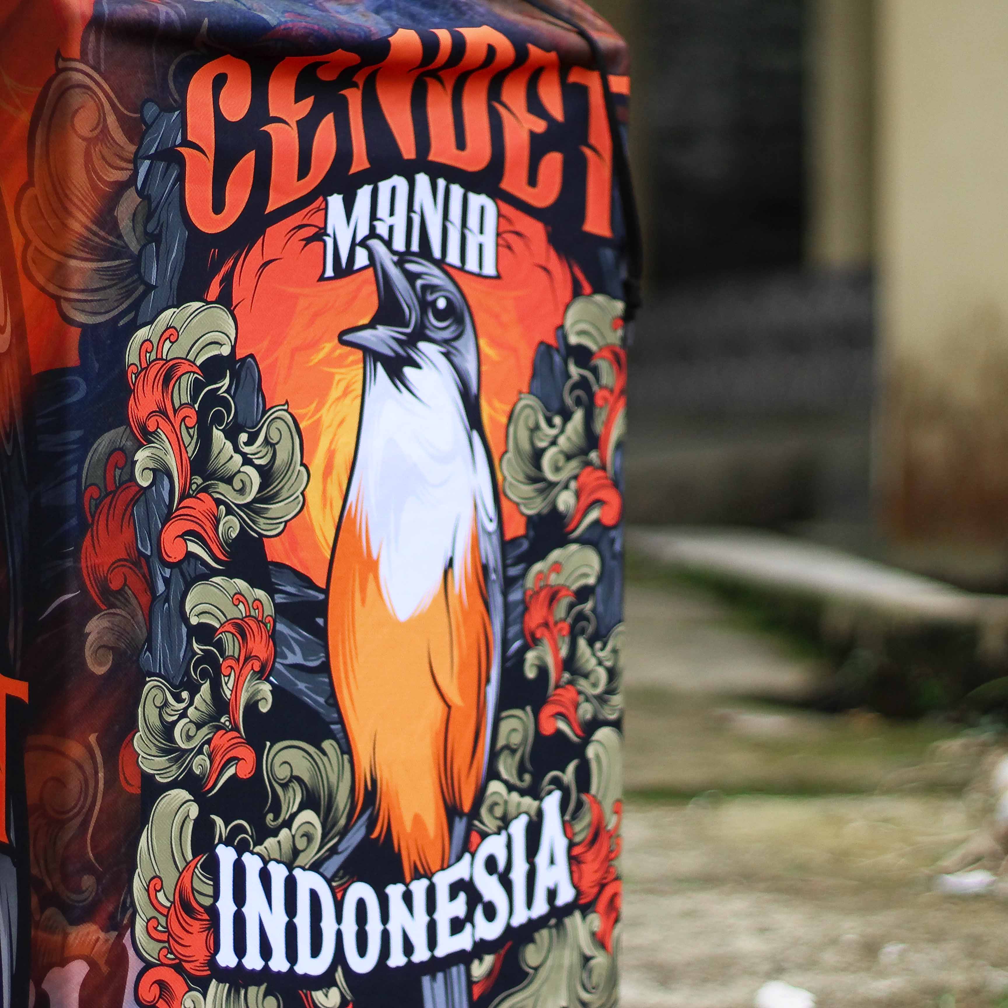KERODONG SANGKAR FULL PRINTING UKURAN SANGKAR KOHSAN 40 X 40 MOTIF CENDET MANIA INDONESIA DOUBLE LAYER TEBAL 3