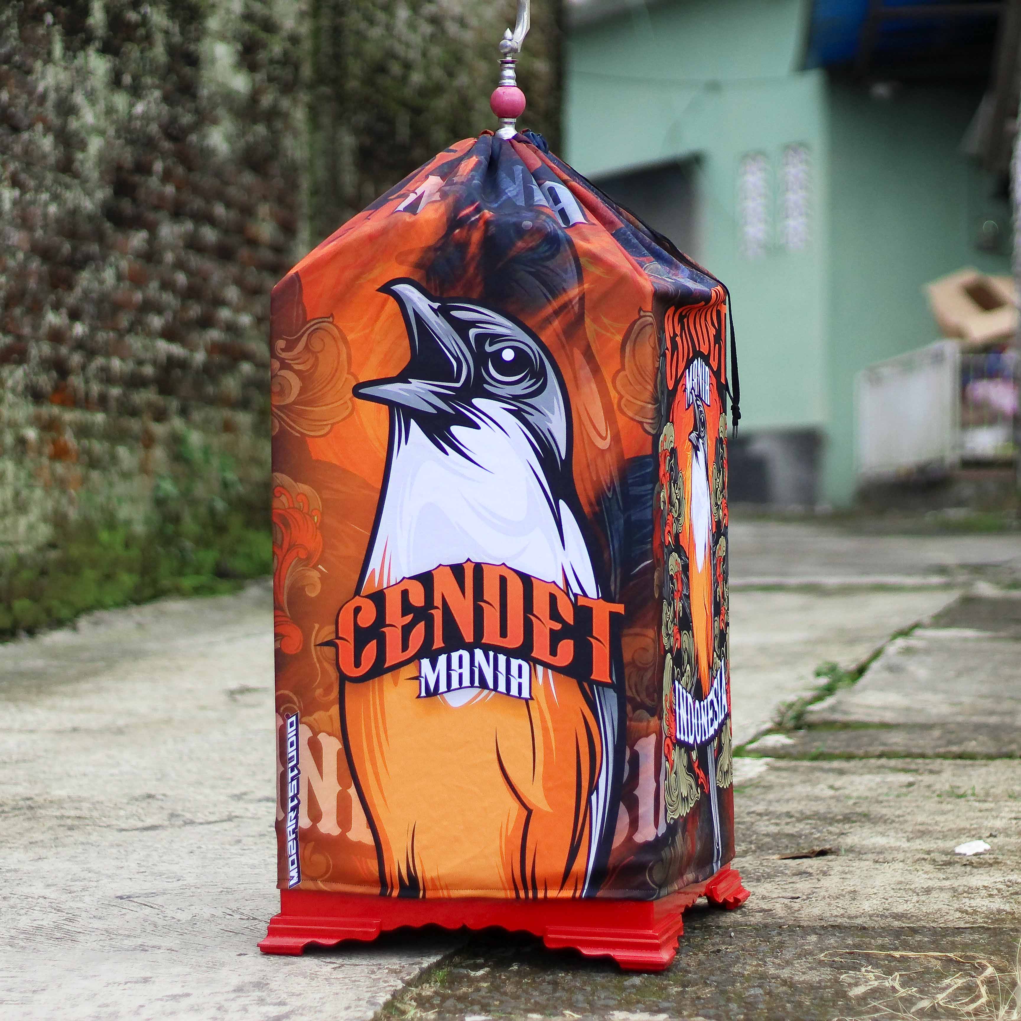 KERODONG SANGKAR FULL PRINTING UKURAN SANGKAR KOHSAN 40 X 40 MOTIF CENDET MANIA INDONESIA DOUBLE LAYER TEBAL 6