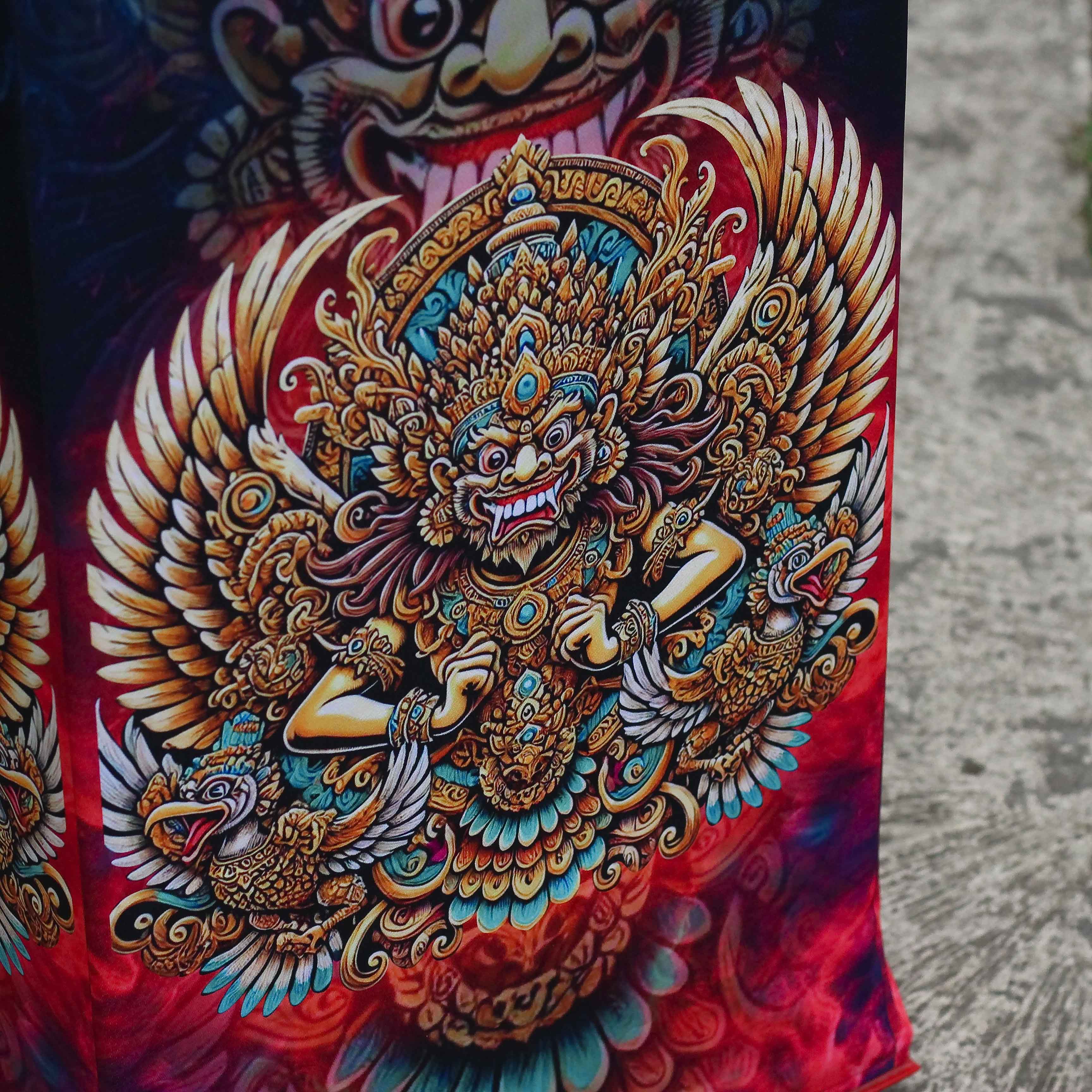 CUSTOM KERODONG FULL PRINTING MOTIF BARONG KRODONG KOHSAN UKURAN 40 X 40 UNTUK BURUNG CENDET BAHAN TEBAL 2
