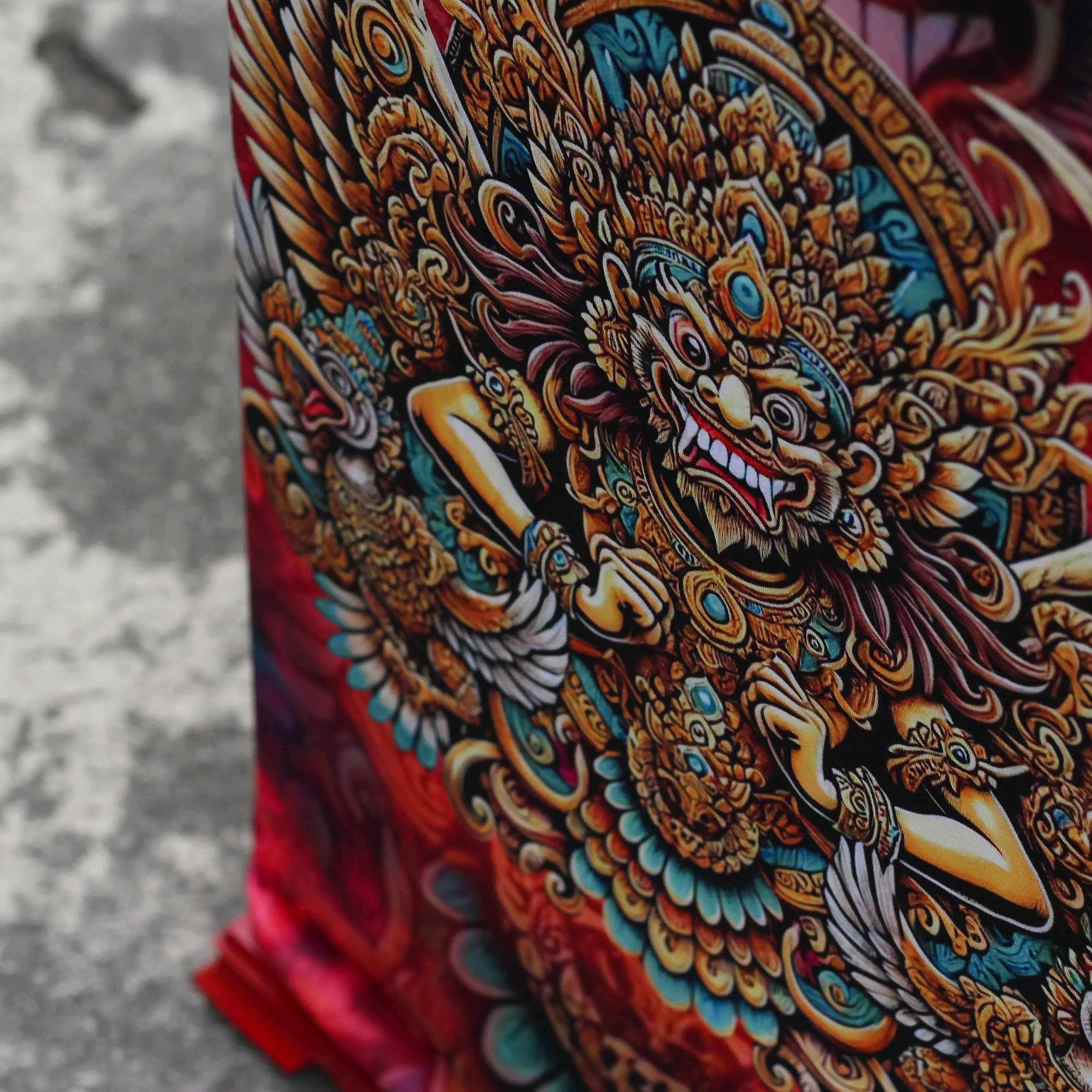 CUSTOM KERODONG FULL PRINTING MOTIF BARONG KRODONG KOHSAN UKURAN 40 X 40 UNTUK BURUNG CENDET BAHAN TEBAL 3