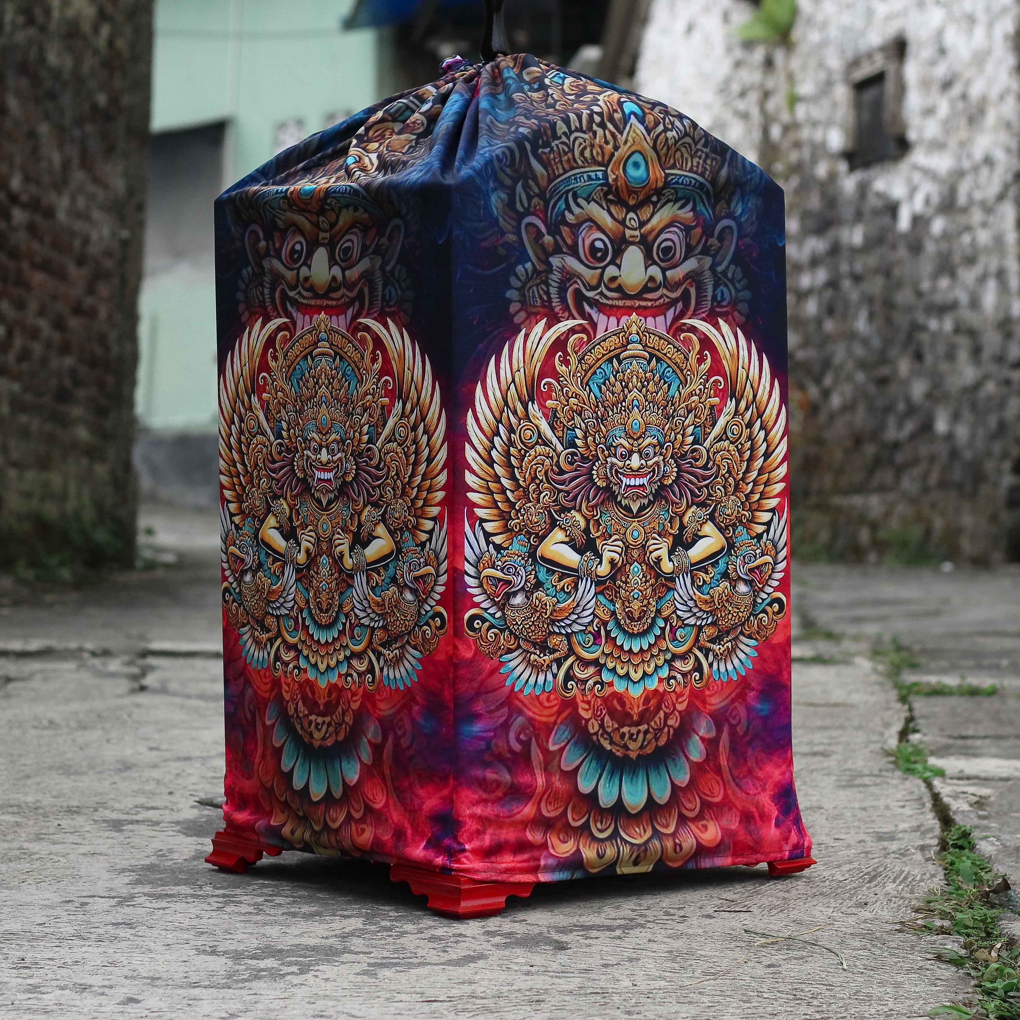 CUSTOM KERODONG FULL PRINTING MOTIF BARONG KRODONG KOHSAN UKURAN 40 X 40 UNTUK BURUNG CENDET BAHAN TEBAL 4