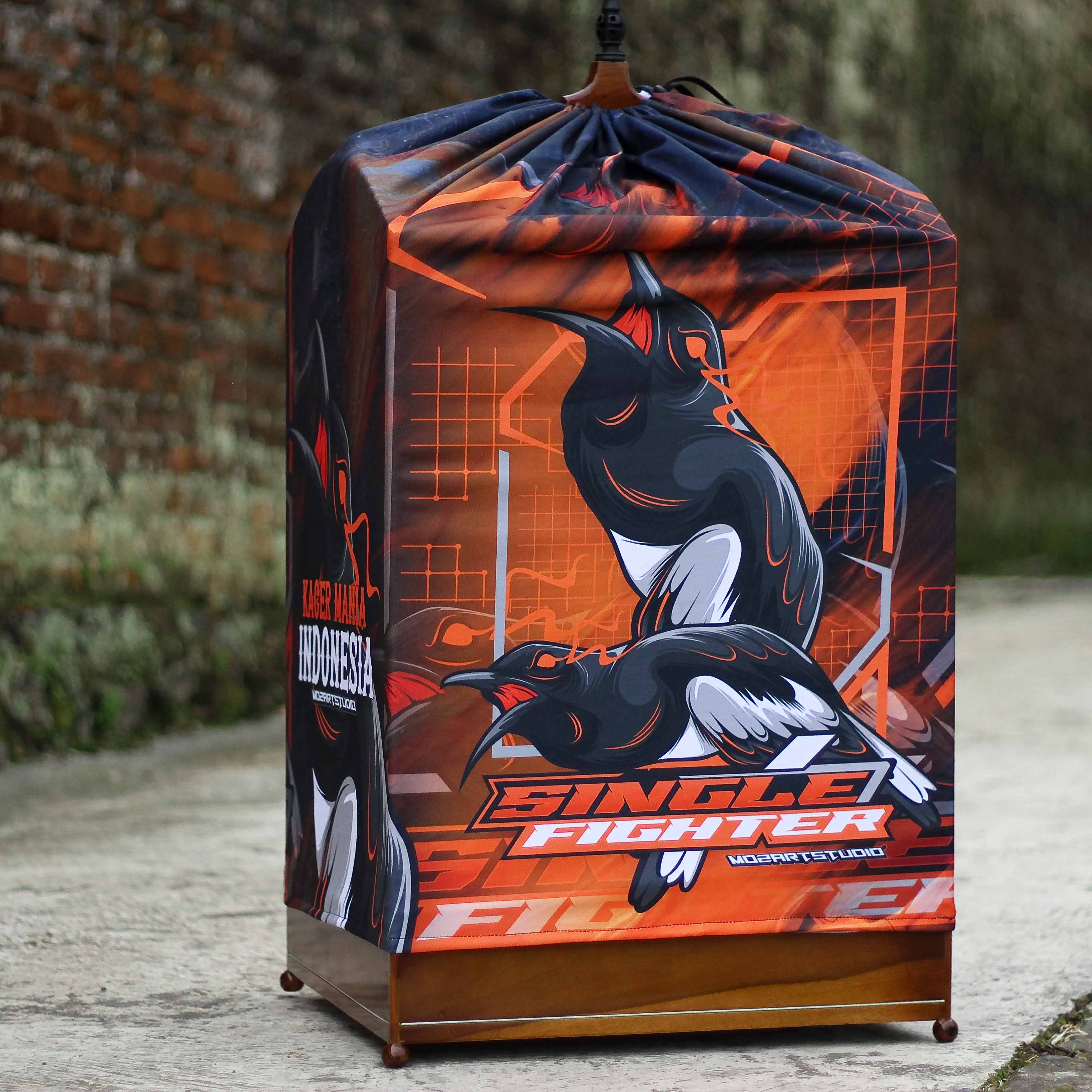 KERODONG SANGKAR KOTAK NO 1 UNTUK BURUNG KACER FULL MOTIF PRINTING KUALITAS ISTIMEWA BAHAN TEBAL HALUS