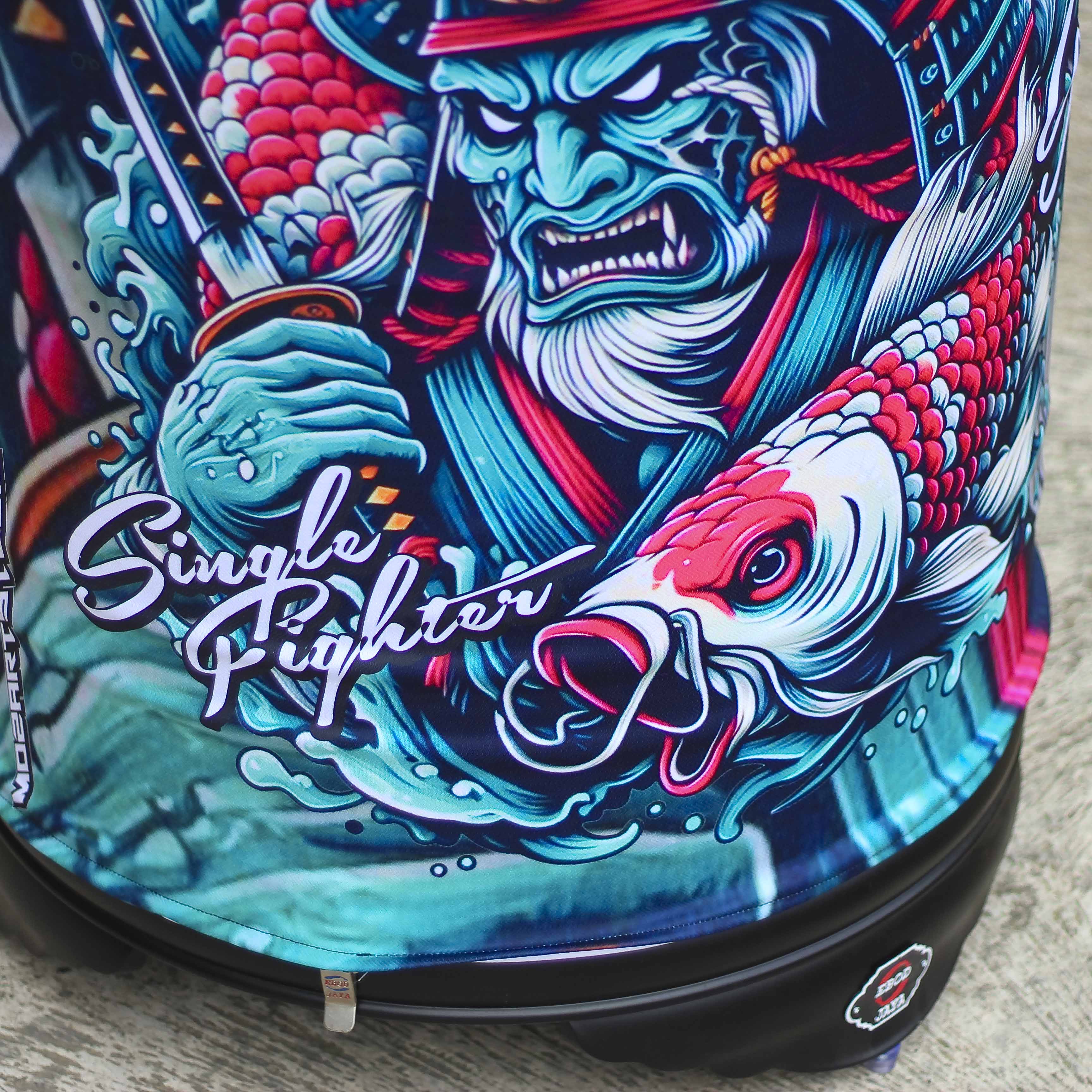 KERODONG SANGKAR UKURAN MURAI BATU NO 2 FULL PRINTING MOTIF SAMURAI DAN IKAN KOI MEWAH DETAIL ISTIMEWA 6