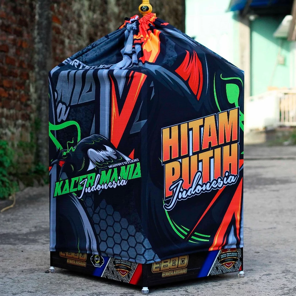 KERODONG CUSTOM FULL PRINTING UNTUK SANGKAR KOTAK NO 1 MOTIF BURUNG KACER 2
