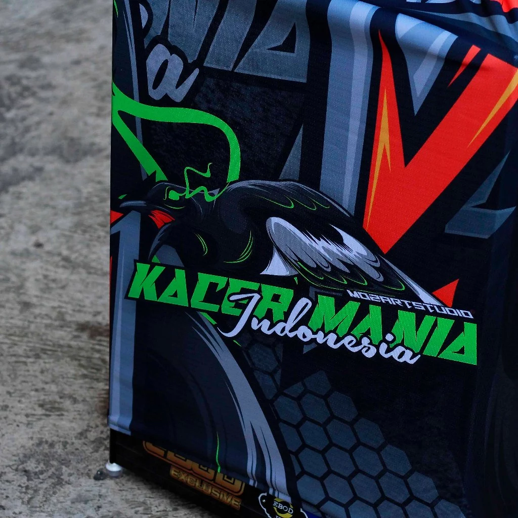 KERODONG CUSTOM FULL PRINTING UNTUK SANGKAR KOTAK NO 1 MOTIF BURUNG KACER 3