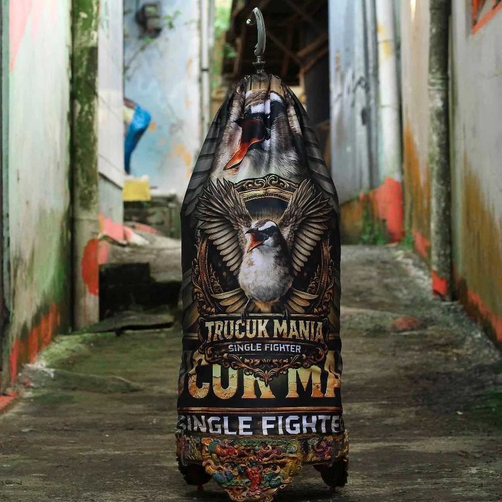 KERODONG CUSTOM FULL PRINTING MOTIF BURUNG TRUCUK UKURAN SANGKAR LB ATAU T3 BAHAN TEBAL 5