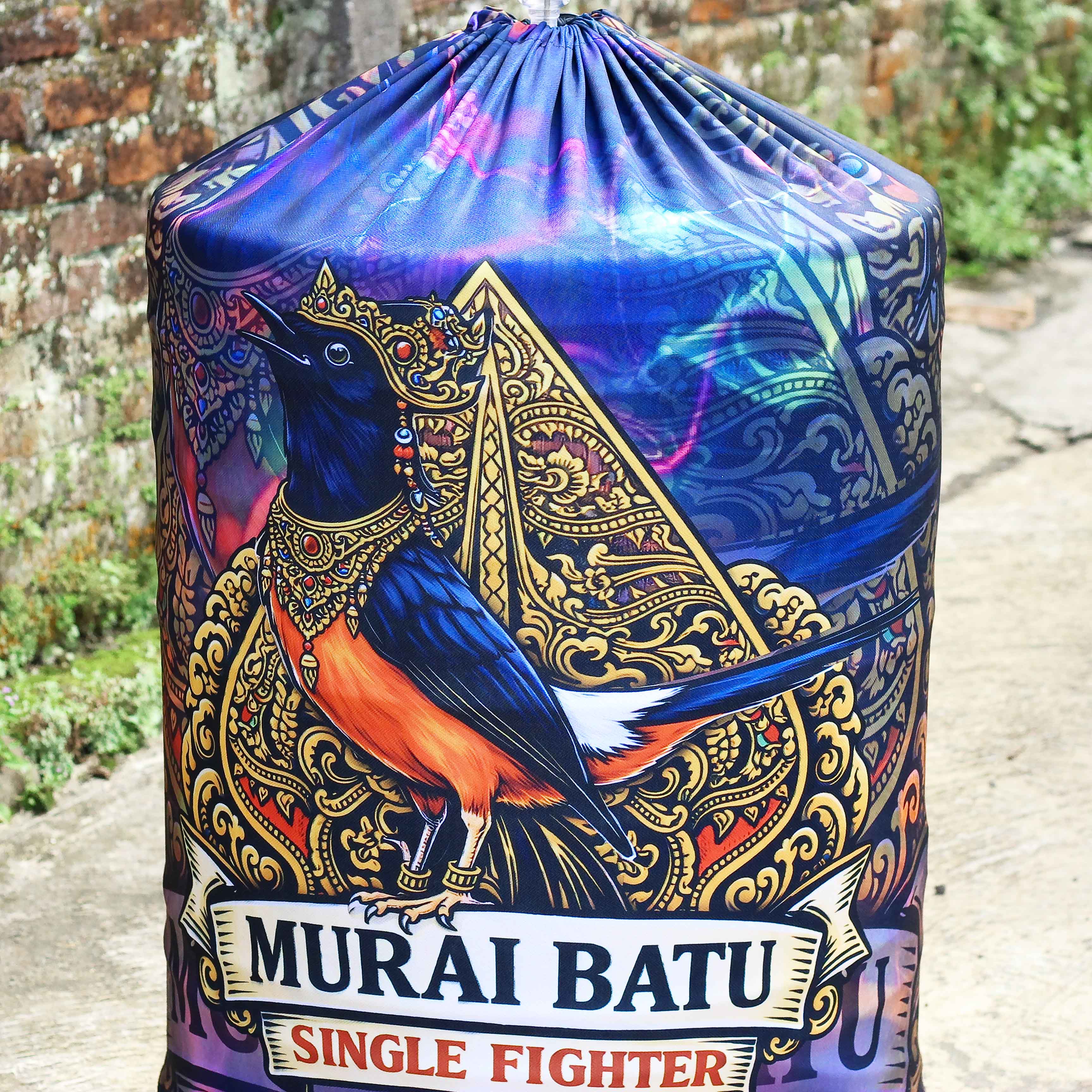 KERODONG FULL PRINTING MURAI BATU DM 58 MOTIF GUNUNGAN WAYANG DOUBLE LAYER BAHAN TEBAL ADEM 2