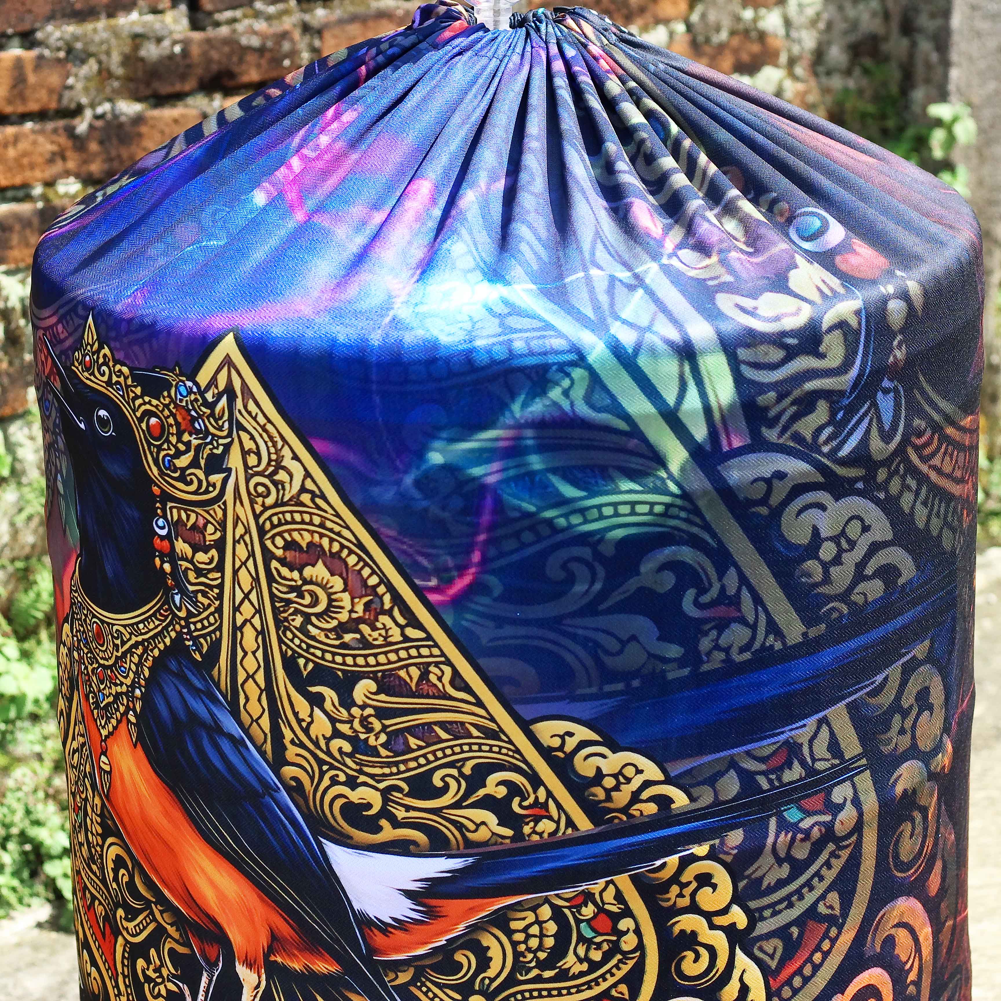 KERODONG FULL PRINTING MURAI BATU DM 58 MOTIF GUNUNGAN WAYANG DOUBLE LAYER BAHAN TEBAL ADEM 3