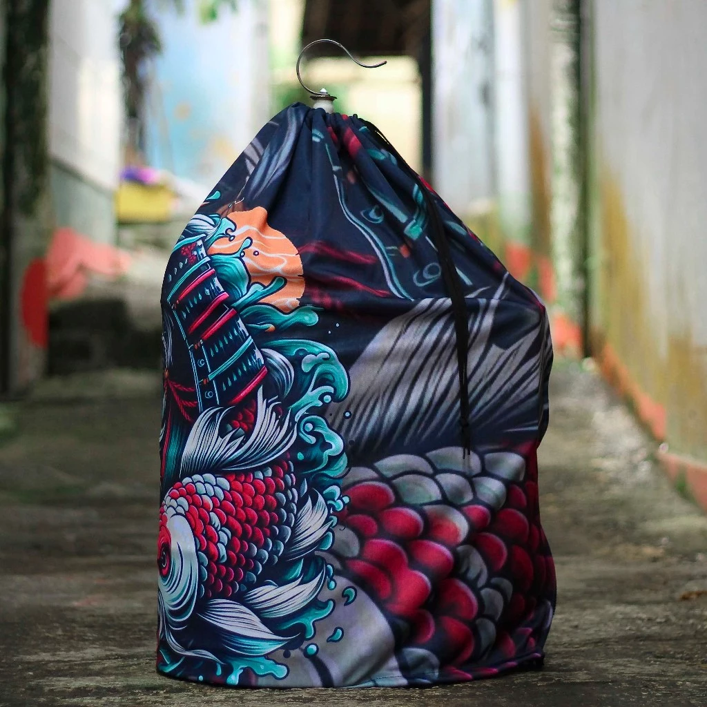 KRODONG CUSTOM KERODONG FULL PRINTING CUSTOM MOTIF SAMURAI UKURAN SANGKAR KAPSUL + UNTULAN UNTUK BURUNG SOGON BISA CUSTOM REQUEST NAMA BURUNG ATAU NAMA TEAM
