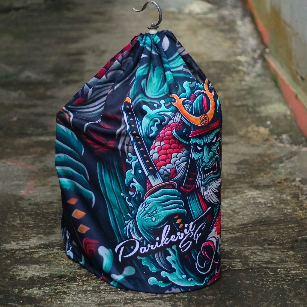 KRODONG CUSTOM KERODONG FULL PRINTING CUSTOM MOTIF SAMURAI UKURAN SANGKAR KAPSUL + UNTULAN UNTUK BURUNG SOGON BISA CUSTOM REQUEST NAMA BURUNG ATAU NAMA TEAM 3