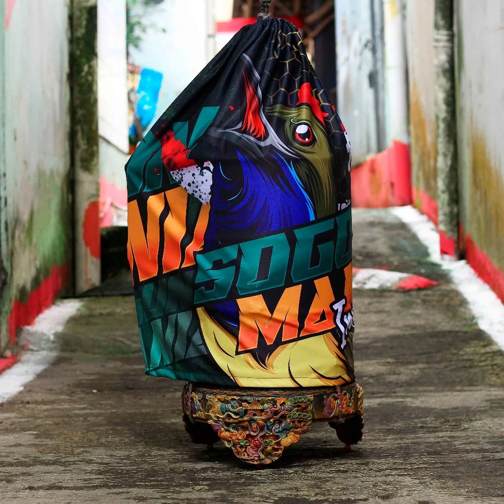 KERODONG FULL PRINTING MOTIF SOGON MANIA INDONESIA BISA CUSTOM NAMA BURUNG ATAU TEAM UKURAN KRODONG SANGKAR LOVEBIRD + UNTULAN 4