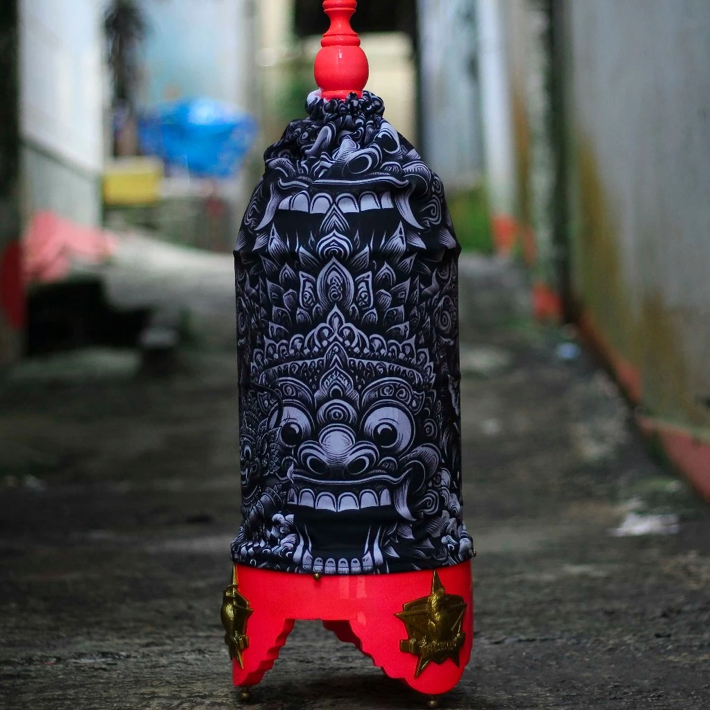 KERODONG CUSTOM MOTIF BARONG BALI UNTUK KRODONG SANGKAR HELOPET UNTUK BURUNG PLECI DOUBLE LAYER TEBAL HALUS MEWAH REKOMENDASI UNTUK PLECI MANIA 5