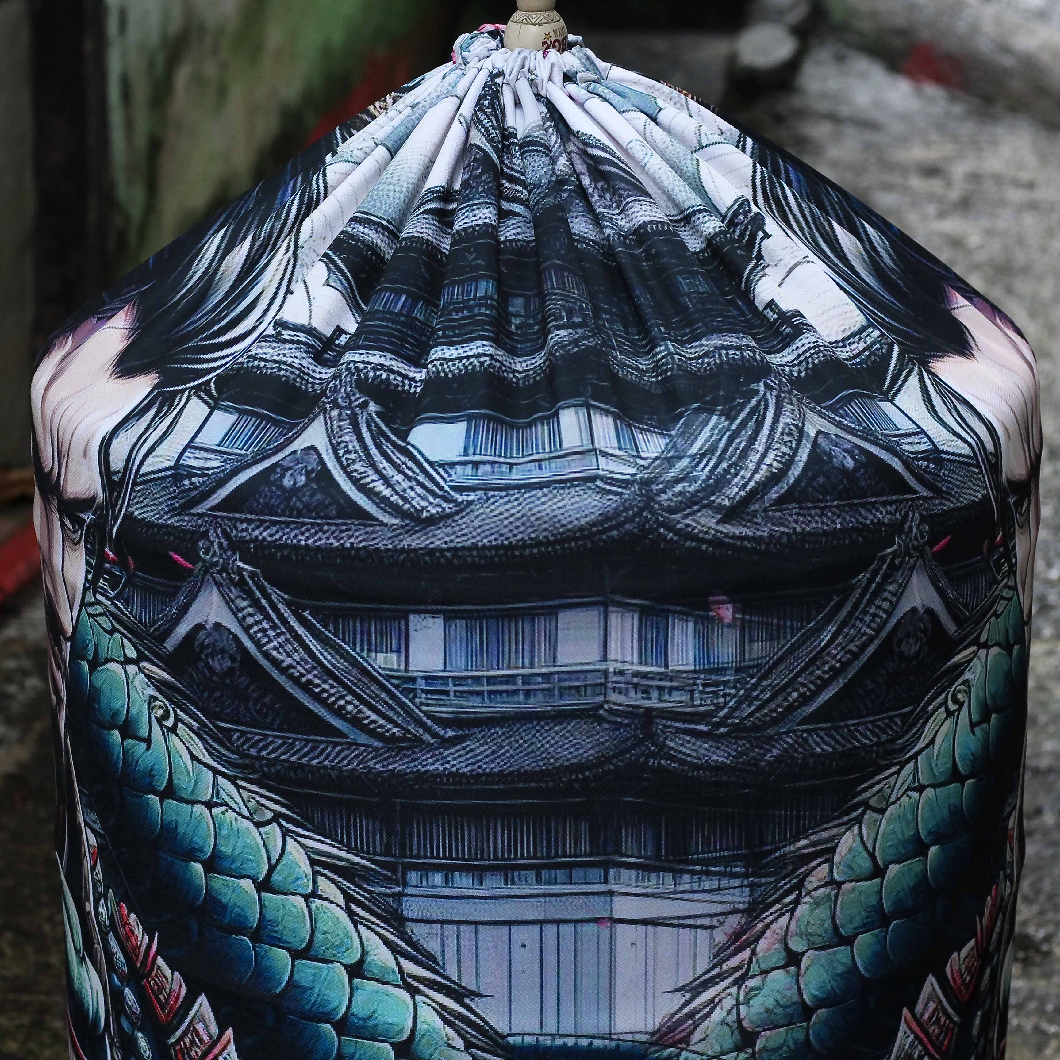 KERODONG CUSTOM FULL PRINTING MOTIF SAMURAI UKURAN SANGKAR MURAI NO 2 
