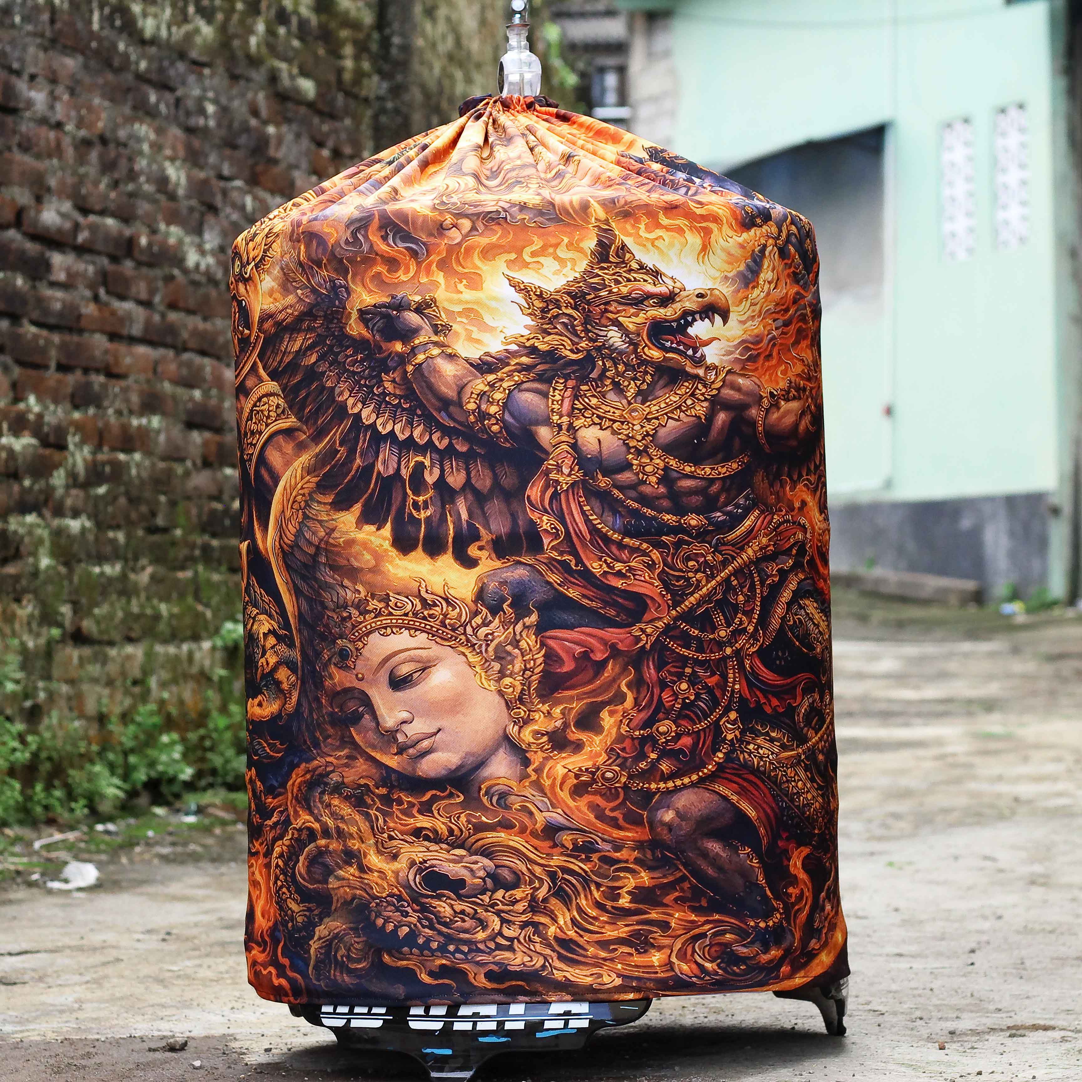 KERODONG FULL PRINTING MURAI BATU DM 58 DOUBLE LAYER BAHAN TEBAL BERKUALITAS HIGH QUALITY 6
